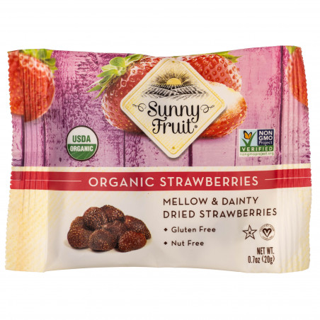 ORGANIC DRIED STRAWBERRIES 5X20G
