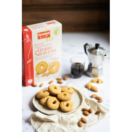 BEZGLUTENOWE CIASTECZKA GRYCZANE Z MIGDAŁAMI 250G