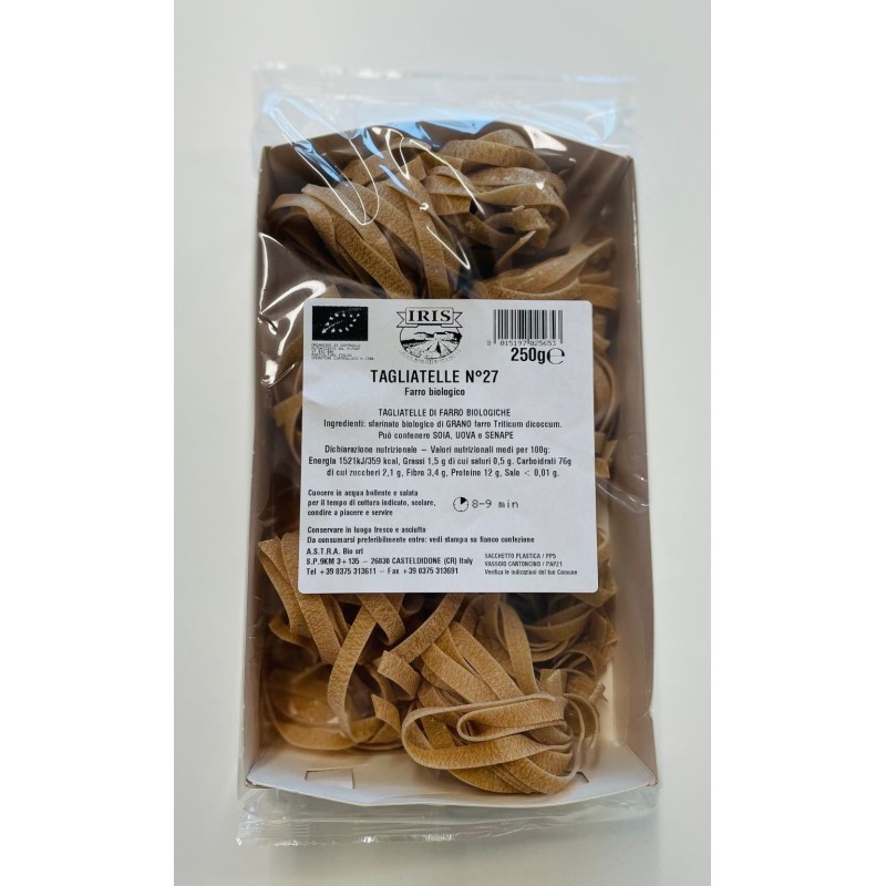 MAKARON TAGLIATELLE Z PŁASKURKI 250G BIO