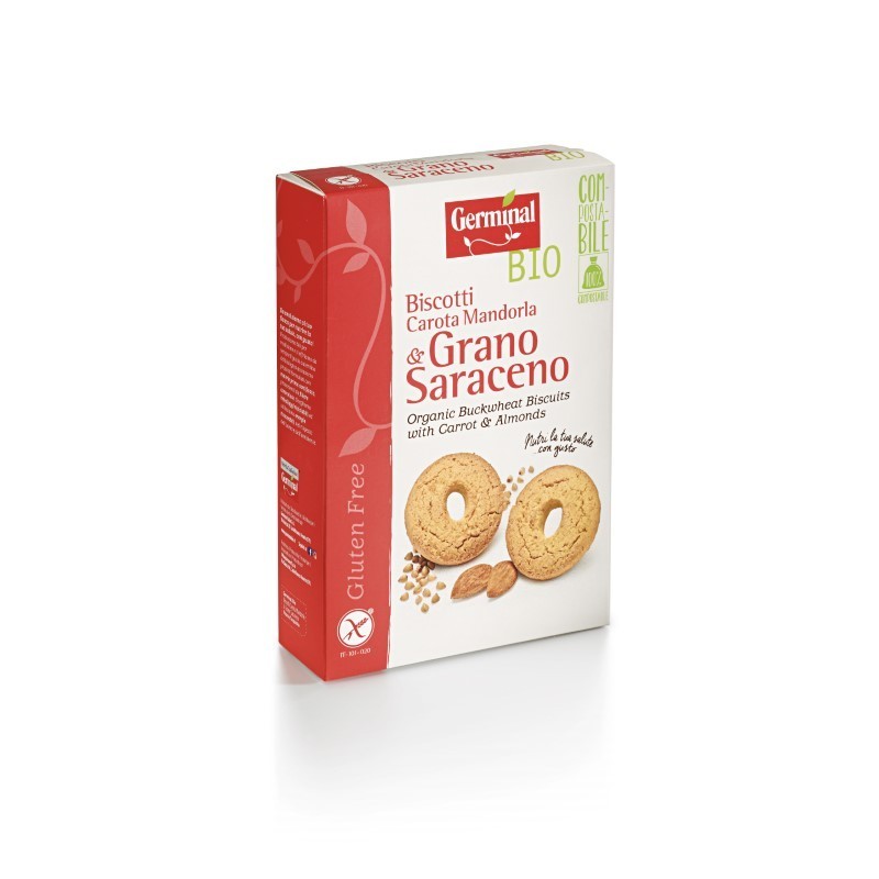 BEZGLUTENOWE ORGANICZNE CIASTECZKA GRYCZANE Z MIGDAŁAMI BIO GERMINAL 250G