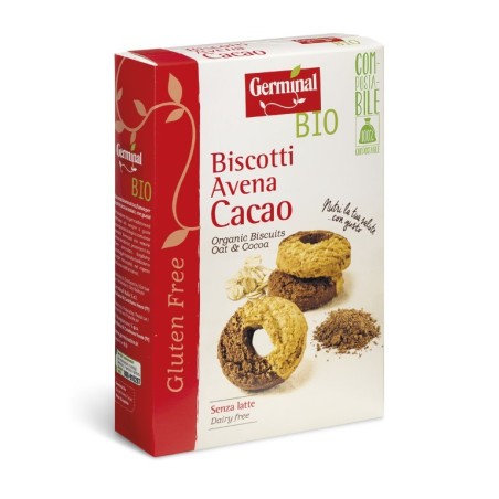 BEZGLUTENOWE ORGANICZNE CIASTECZKA OWSIANO-KAKAOWE BIO GERMINAL 250G