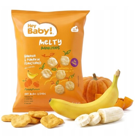 CHRUPKI MELTY MUNCHIES BANAN-DYNIA 9MC+ (5x6g) 30G [HEYBABY]