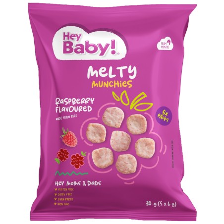 CHRUPKI MELTY MUNCHIES MALINOWE 9MC+ (5x6g) 30G [HEYBABY]