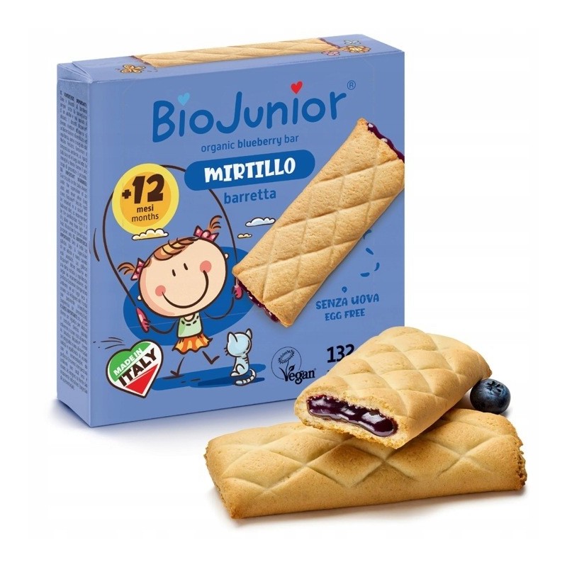 ORGANICZNE BATONIKI NADZIEWANE JAGODAMI DLA DZIECI