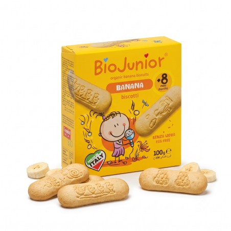 ORGANICZNE BISZKOPCIKI BANANOWE DLA DZIECI BIOJUNIOR