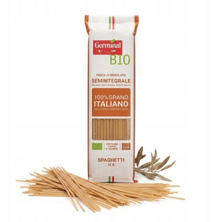 MAKARON PÓŁPEŁNY SPAGHETTI BIO 500G GERMINAL