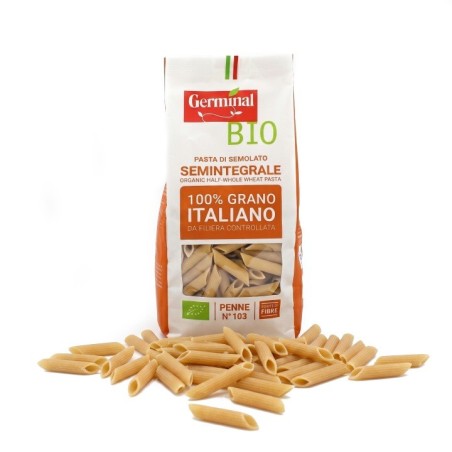 MAKARON PÓŁPEŁNY PENNE BIO 500G GERMINAL